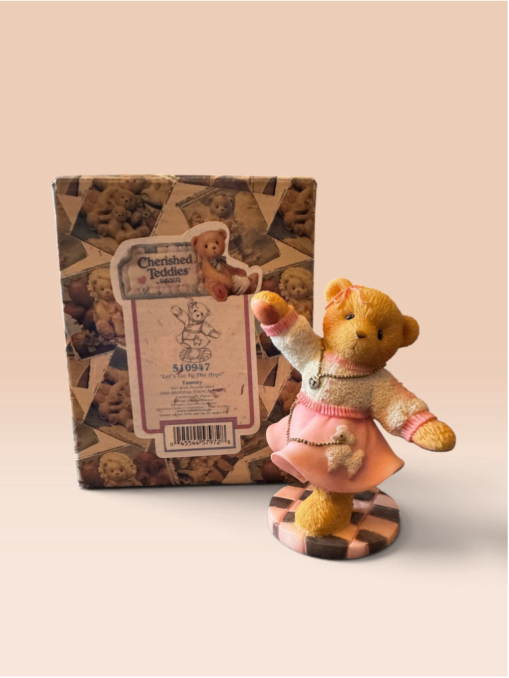 Cherished Teddies Tammy Figurine Let's Go To The Hop